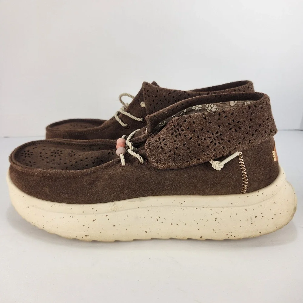 Hey Dude Wendy Peak Fold Cocoa Women's Casual Bootie Size 10